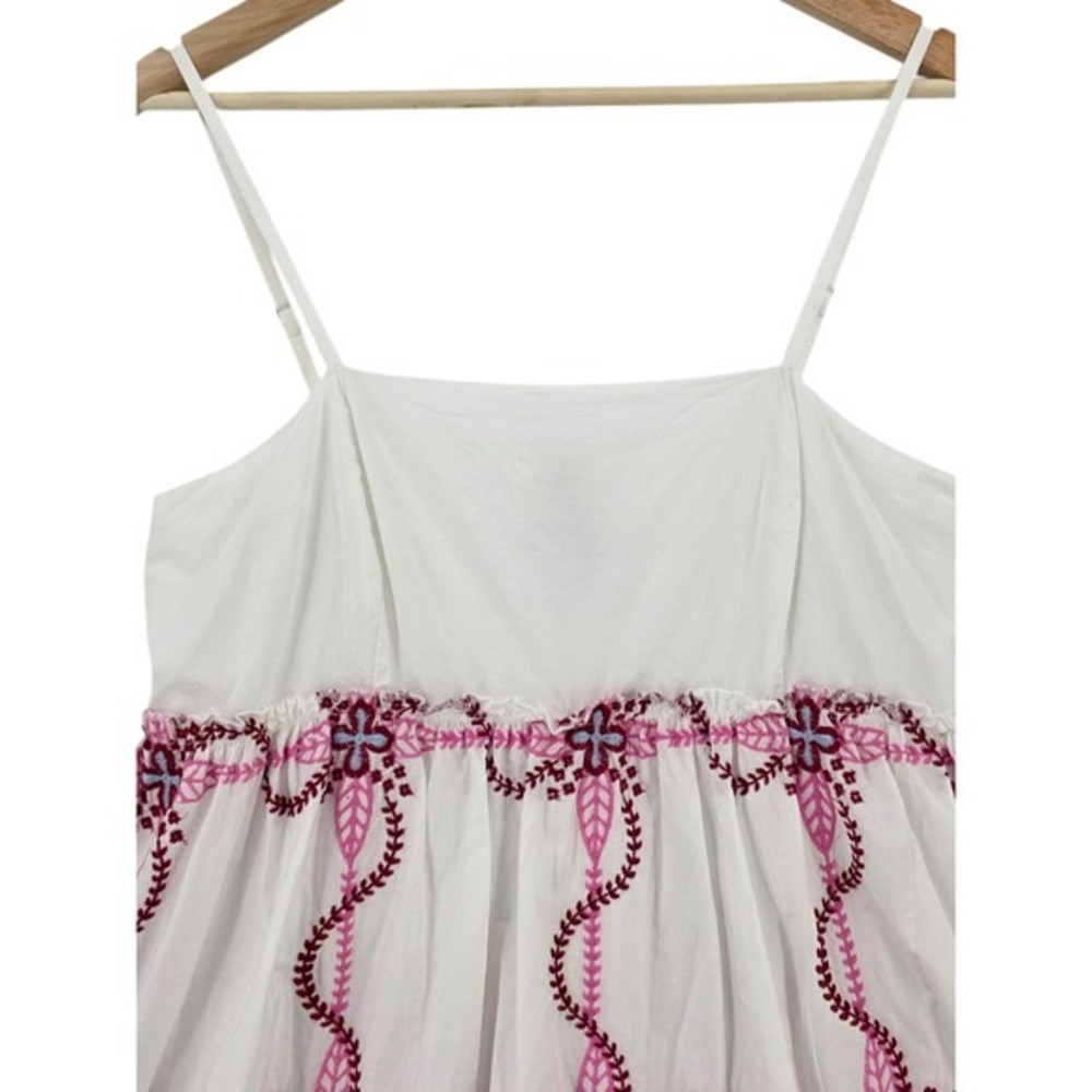 Anthropologie M Embroidered Sleeveless Babydoll Mini Dress NWT Small Flaw - Picture 4 of 16